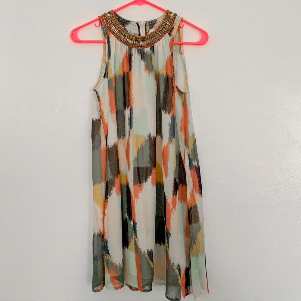 Anthropologie Beaded Swing Dress